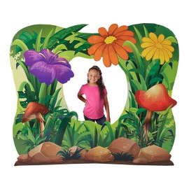 9 ft. x 6.5 ft. Zoom In VBS Flower Arch Cardboard Cutout Stand-Up, Vacation Bible School Supplies
