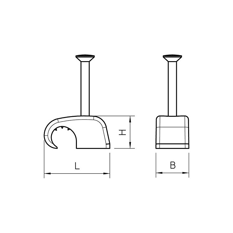 OBO Bettermann Nail Clamps 10-14 mm with Nail 25 mm