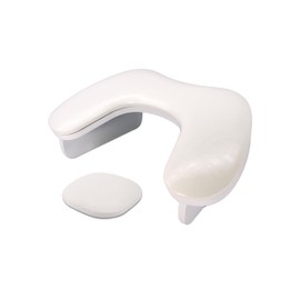 Generic LUCRUM U-Shaped Nail Arm Rest: Professional Nail Tech Manicure Ergonomic Arm Rest Butterfly Armrest Microfiber PU Leather Hand Rest Pillow Nail Arm Cushion (WHITE)