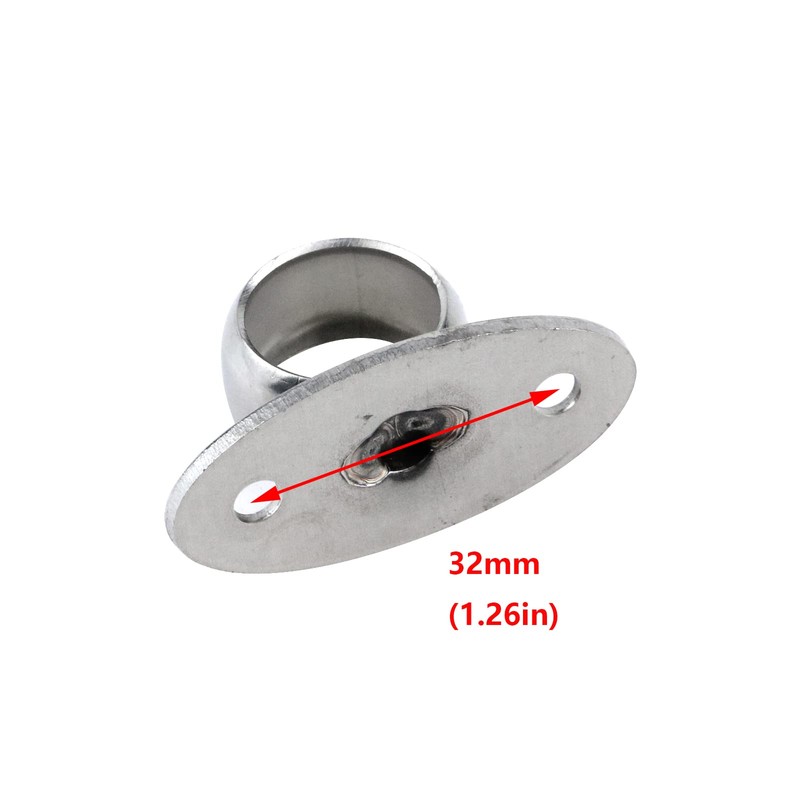 Antrader Stainless Steel Closet Rod Flange,0.75 Inch Dia. O-Shaped Curtain
