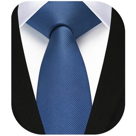 Enlision Men's Tie Narrow 4 cm Plain Silk Ties for Men Tie Wedding Party Classic Formal Elegant Tie Business, G1 Blue