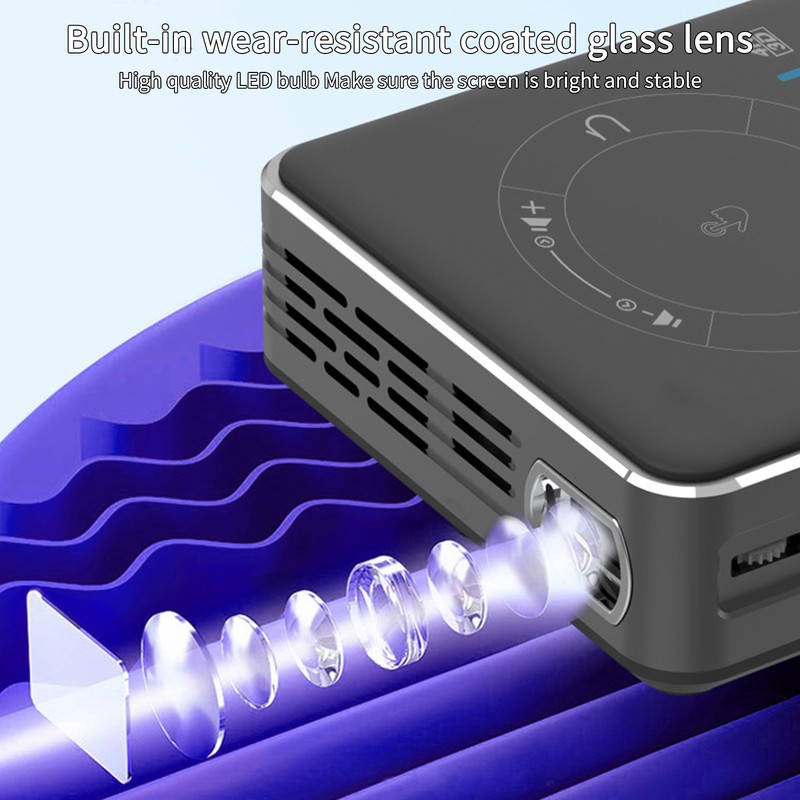 Mini Projector HD Smart Bluetooth Wireless Connection Home OnScreen Equipment
