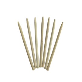 250 Count | KingSeal Natural Bamboo Wood Candy Apple Skewers, Sticks, 5.5 Inch x 6.5mm diameter, Blunt Point for Safety, Retail Pack - 5 Packs of 50 (250 Count)