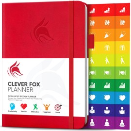 Clever Fox Planner – Undated Weekly & Monthly Planner for Productivity, Time ...