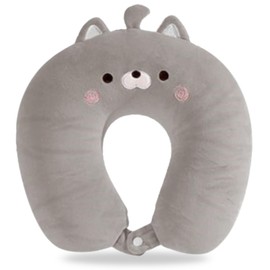 JFAN Travel Pillow 2 in 1 Neck Pillow Travel U-shaped Deformation Neck Pillow, Suitable for Airplanes, Train, Office, Rest and Sleep (Cat)