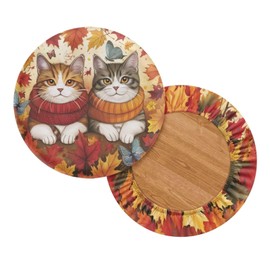 Oamsistay - Fundas de asiento para taburete redondo elástico para gato, protector de asiento elástico, protector de silla, lavable, funda de cojín de asiento para silla, decoración del hogar, talla M