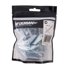 Fixman 755088 Spring Toggle Fxings M6 x 50mm Pack of 10