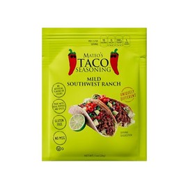 Mateo's Mild Southwest Ranch Taco Seasoning Packets, 1 Ounce (Pack of 12)