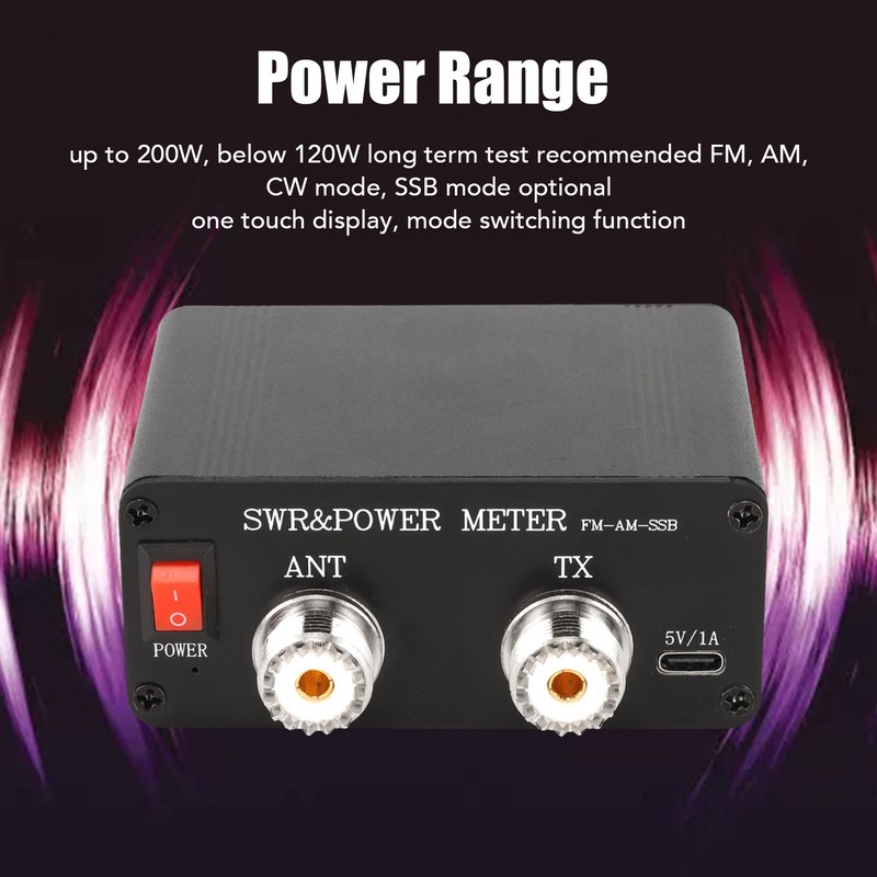 SWR 120 Standing Wave Meter Short Wave 1.8MHz‑50MHz 120W Digital