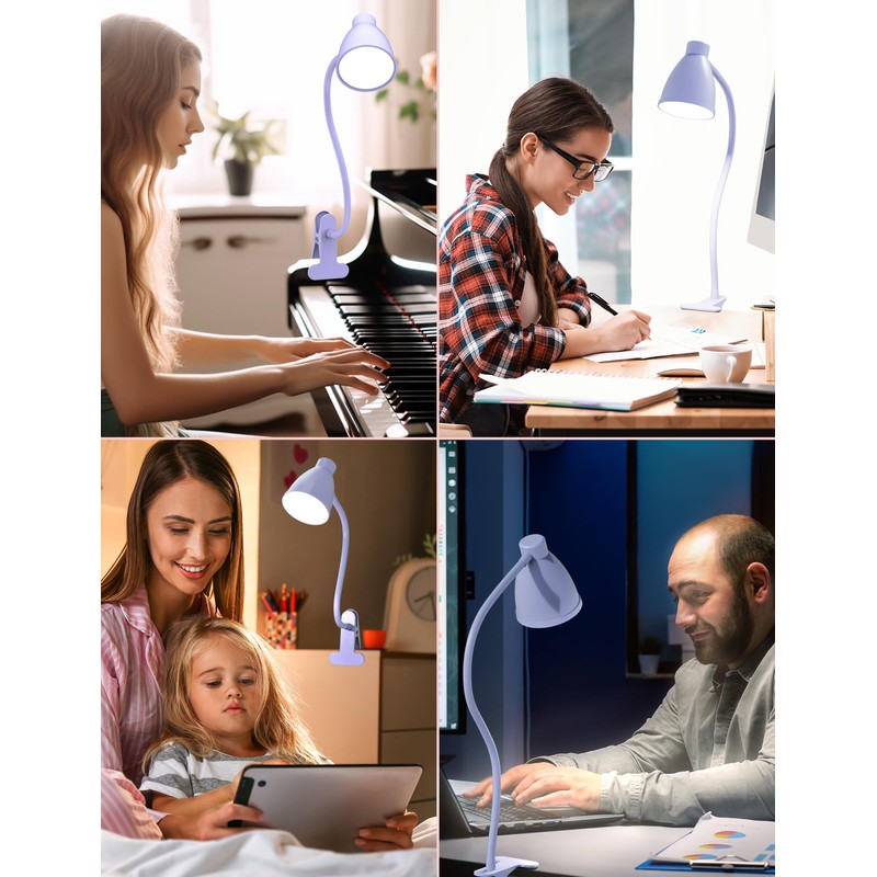 BOHON Desk Lamp with Clamp, 10W 38 LED Clip on