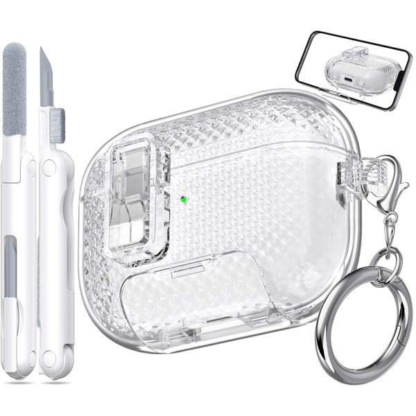 MHYALUDO For AirPods Pro 2nd Generation Case, Charging Port Dustproof