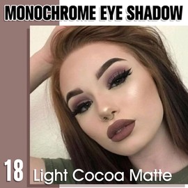 HHLTOH Brown Taupe Single Eyeshadow Makeup, Neutral Powde Eye Shadow for Older Women,Light Cocoa Matte Singles Eyeshadow Palette Pigmented Waterproof,sombras para ojos,Girls Monochrome Eyeshadows Gift