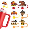 6 Pack Thanksgiving Straw Cover Cap for Stanely Cups 40oz