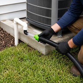 HVAC Drain Line Unclogger for AC Maintenance – Compressed Air Adapter Tool for Condensate Pipe Cleaning