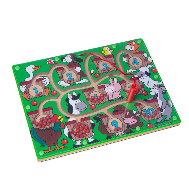 Melissa & Doug Magnetic Wand Number Maze - Wooden Puzzle