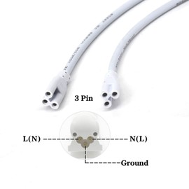 1FT T5 T8 LED Lamp Connecting Cords, Dual-Ended Connector Cable for Integrated Led Tube Bulb 3-Pack