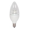 Satco S8952 Candelabra Light Bulb in White Finish, 3.75 inches, 4, Clear