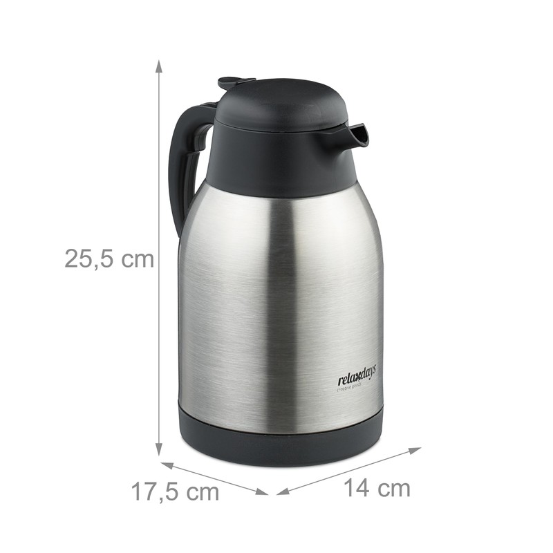Relaxdays Stainless Steel Insulated Jug Tea Thermal Coffee Pot 2