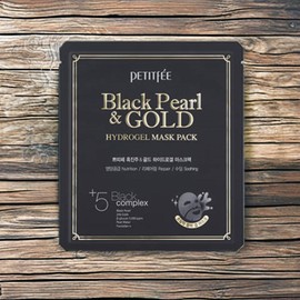 Petitfee eye area skin, eye lifting, eye recovery, black pearl gold hydrogel mask pack, 4 packs, 32g, 5 packs / 쁘띠페 눈가 피부 아이 리프팅 눈가 회복 흑진주 골드 하이드로겔 마스크팩 4개 32g 5개입