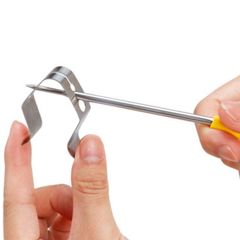 Grill Probe Clip Holder - Barbecue Temp Clip Stainless Steel