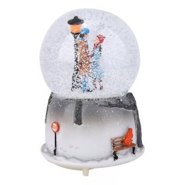 Generic Bola Cristal Musical 3d Con Lámpara De 7 Colores Copo Nieves