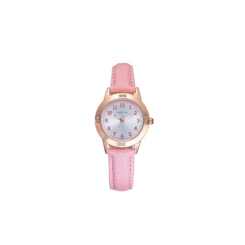 Girls Quartz Cute Casual Watch with Round Face, Diameter 28mm