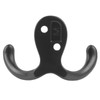 10pcs Black Double Prong Coat Hooks Wall Mounted Retro High