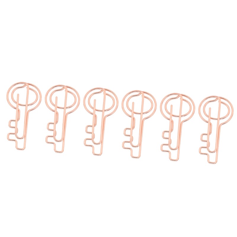 100Pcs Paper Clip Metal Rose Gold Color Urheen Design Paperclip