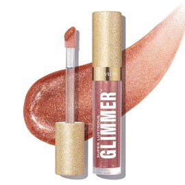 Lebron Super Rustlass Glimmer Gloss 005 Glazed Almond: Nutty Beige, 1.3 fl oz (3.8 ml) Lip Gloss Lipstick, Moisturizing