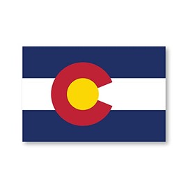 State of Colorado Flag Vinyl Decal Bumper Sticker for Cups, Tumblers, Cars, Vehicles, Laptop, Windows, Trucks, and Coolers 5" x 3.3" (1)
