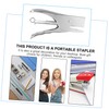GRIRIW Hand Grips Needleless Stapler Holds 20 Sheets Metal Pliers