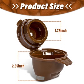 Single Serving Ground Coffee Brew Filter/Holder Basket for Hamilton beach flexbrew replacement parts 49957 49974 49976 49979 49957 49954 49947 49940 49950 49966 49968 Reusable coffee filter Brown (2)