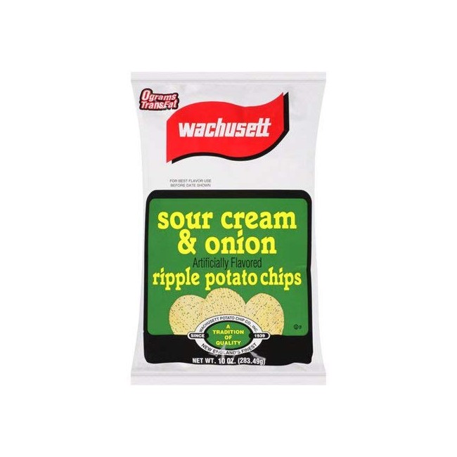 Wachusett Sour Cream & Onion Potato Chips, 10ounce Family Size Bags (3