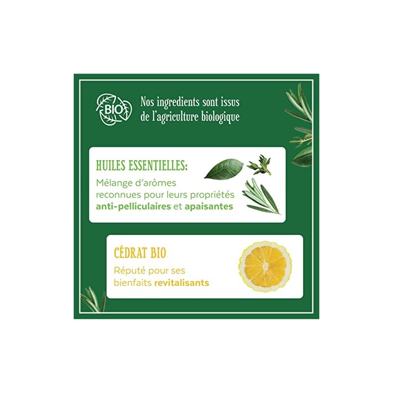 Le Petit Marseillais Micellar Shampoo Anti-Dandruff Infusion Essential Oils and
