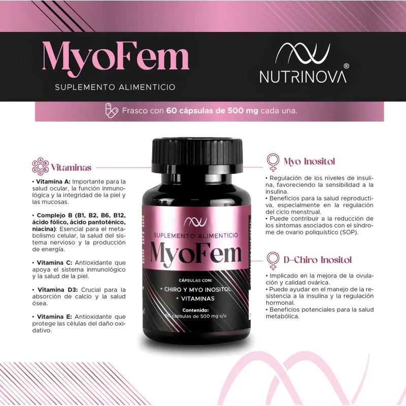 Myo Inositol D Chiro Vitaminas Acido Folico Vitamina D3 Sabor