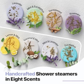 Shower Steamers Aromatherapy Birthday Gifts for Women - SWCANDY 8 Pcs Travel Essentials, Hotel Shower Spa Holidays Mom Wife Grandma Sister Her Self Ca