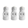 2 Outlet Light Socket to Plug Adapter, Electrical Screw in