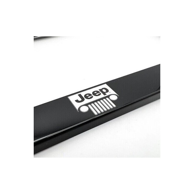 Au-TOMOTIVE GOLD Jeep Grill Emblem Universal Black Unbreakable Polycarbonate License