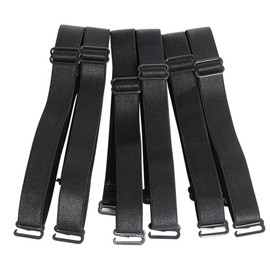 Closecret Lingeries Accessories Ladies Elastic Adjustable Removable Replacement Bra Shoulder Straps 12mm&15mm Width Band (Pack of 3) (Black, 12mm Width Band)