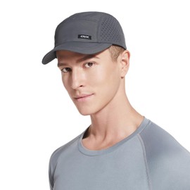 KCZAKA 5cm Short Brim Baseball Caps Mens Sports Quick Dry Breathable Cap Summer Ultra-Thin Short Bill Umpire Hats Q2421 Dark Grey