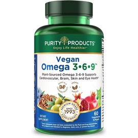 Purity Products Fórmula Vegana Omega Complejo Ácidos Grasos Esenciales Cápsulas