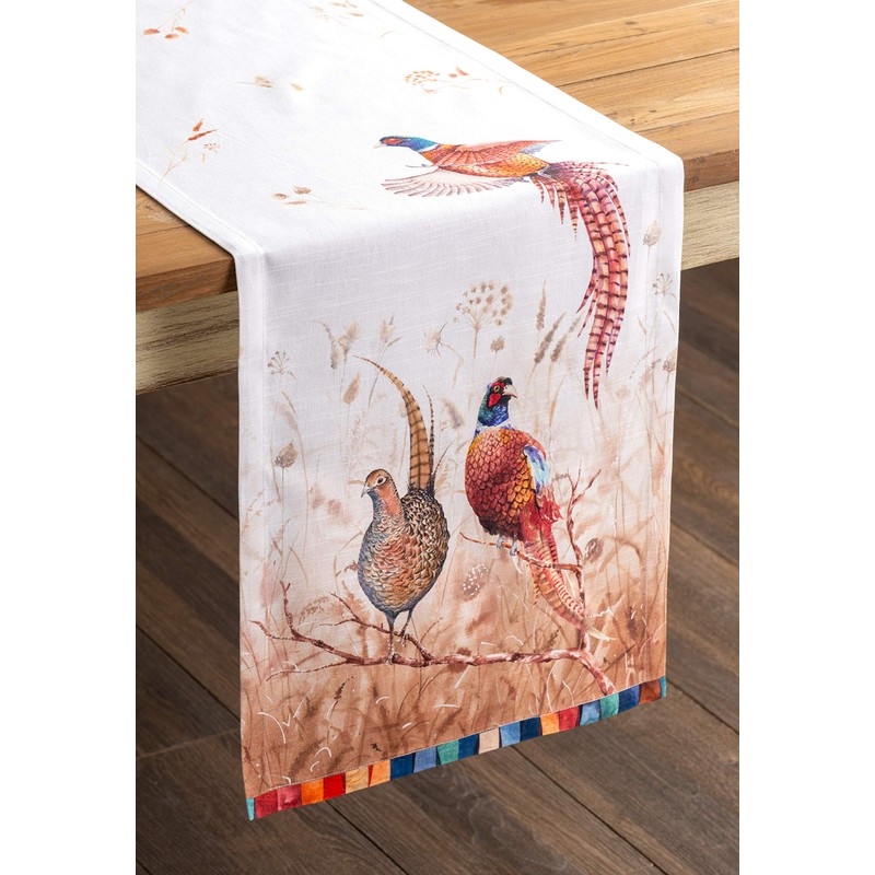 Maison d 'Hermine Faisan D' Automne 100% Cotton Table Runner