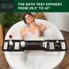 Foldable Bathtub Tray Caddy Bamboo Bathtub Tray Expandable, Bathroom Tray,