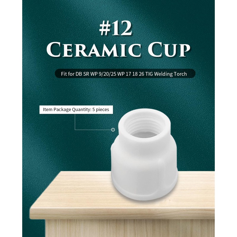 #12 Ceramic Cup White TIG Welding Cup fit Torch WP