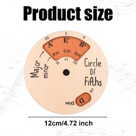 Wooden Melody Tool, Circle of Fifths Wheel Melody Chord Tool The Chord Wheel for Musicians Songwriters Practice Musical Instruments Accessories for Guitar, Bass, Piano, Violin