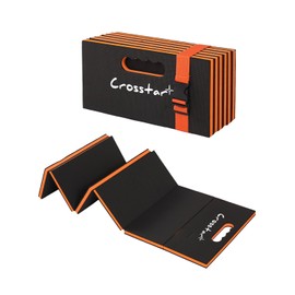 Crosstar 0.9" Thick Foldable Kneeling Pad with Handle & Storage Belt, 5 Fold Comfortable EVA Foam Knee Pad for Gardening, Workshop, Camping, Home Gym, Yard Work – Non-Slip, Waterproof