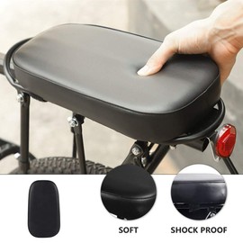 WINOMO Bike Back Seat PU Leather Bicycle Manned Cushion Mountain Bike Back Shelf Seat Cushion Bike Rear Seat Cushion