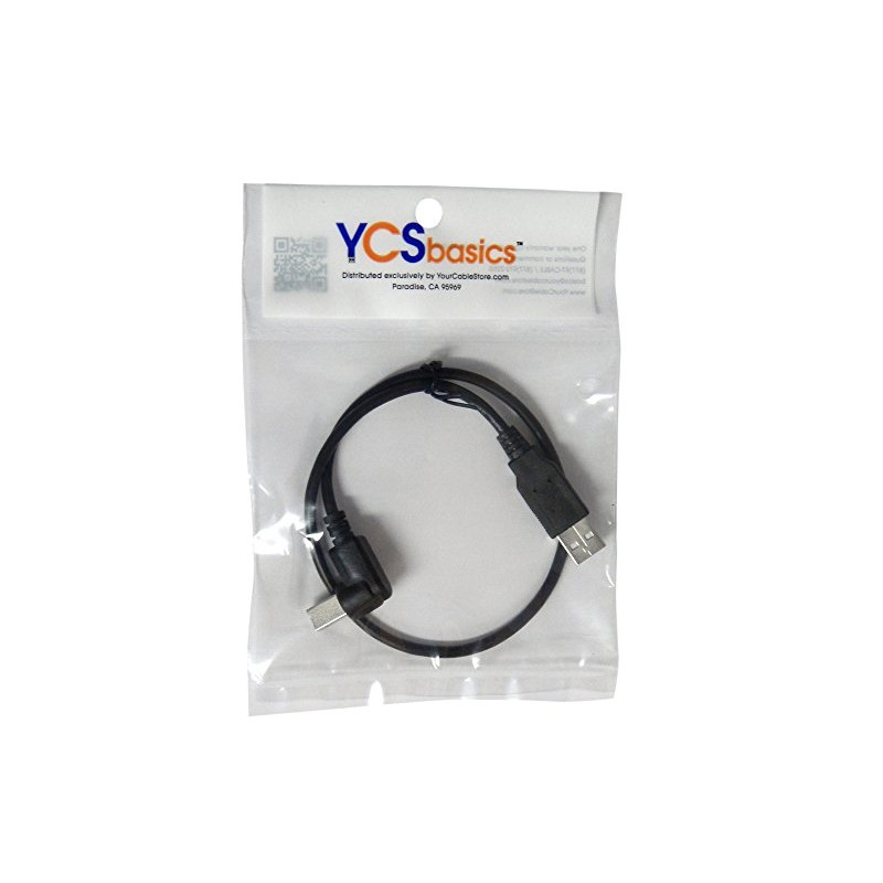 YCS basics 18 inch USB 2.0 Right Angle Printer/Scanner Cable