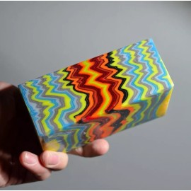 Handmade New knife block and scales stabilized fiber- fabric micarta handle blanks - Pair scales 8mm.