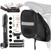 Waterproof Saddle Bag with Bike Repair Tool Kits â Bicycle Storage Bagï¼Multi Tool Puncture Repair Kits Includes Tyre Spoons, Glueless Tyre Pads and Bicycle Valve Adapter(Saddle Bag with Multi Tools)